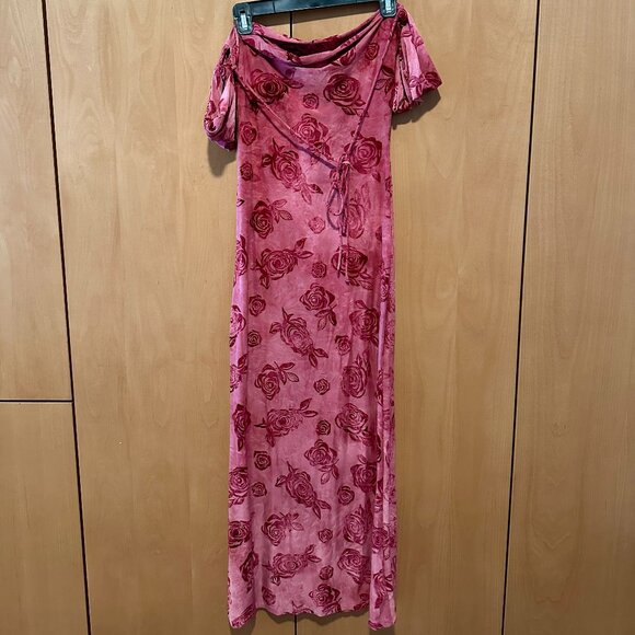 Hello Molly Mireille Off Shoulder Maxi Dress Pink XS - Picture 7 of 7